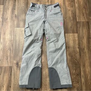 Mountain Hardwear Ski Snowboard Dry Q Thermal Q Pants Womens Size S Grey Pink